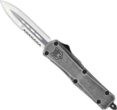 COBRATEC MEDIUM FS3 OTF STONE WASH 3&quot; D2 DAGGER 1 SIDE SRRTD, 099654035841, MSWFS3DAG1SS
