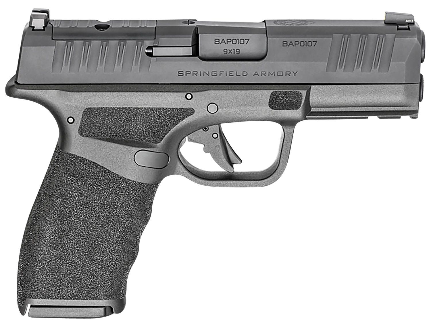 Springfield Hellcat Pro OSP Handgun 9mm Luger 15rd(2) Magazines 3.7&quot; Barrel Black, 706397956578, HCP9379BOSP