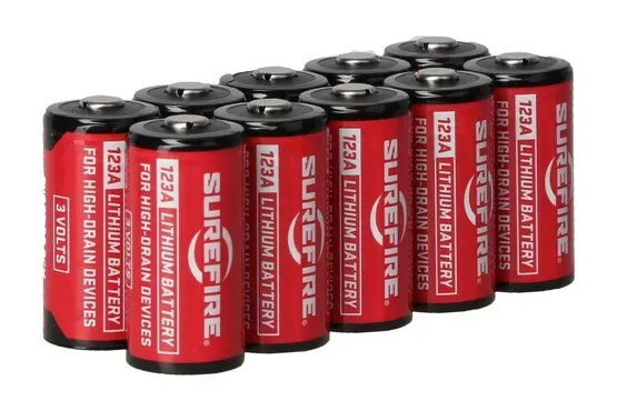 SureFire 123A Lithium Battery - Quantity of 10, SF10-BB