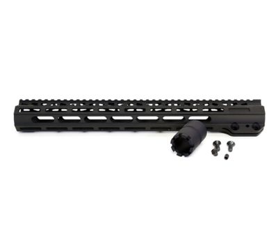 American Defense Manufactoring 15&quot; MLOK Rail w/Barrel Nut, Black, UP08