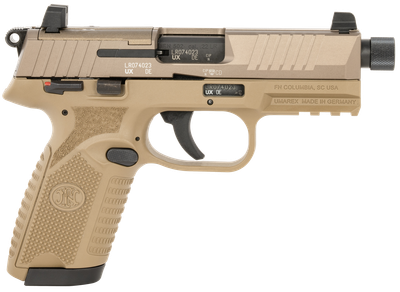 FN 502, Tactical, Semi-auto,  22 LR,  TB, FDE, Ambi TS, OR , 2 Magazines, 845737013271, 66-101009