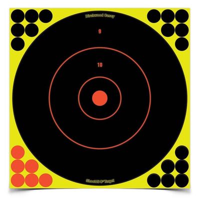 Birchwood Casey Shoot-N-C Bull 12&quot; Bull&#39;s-Eye, 5 targets, 029057340129, BC-34012