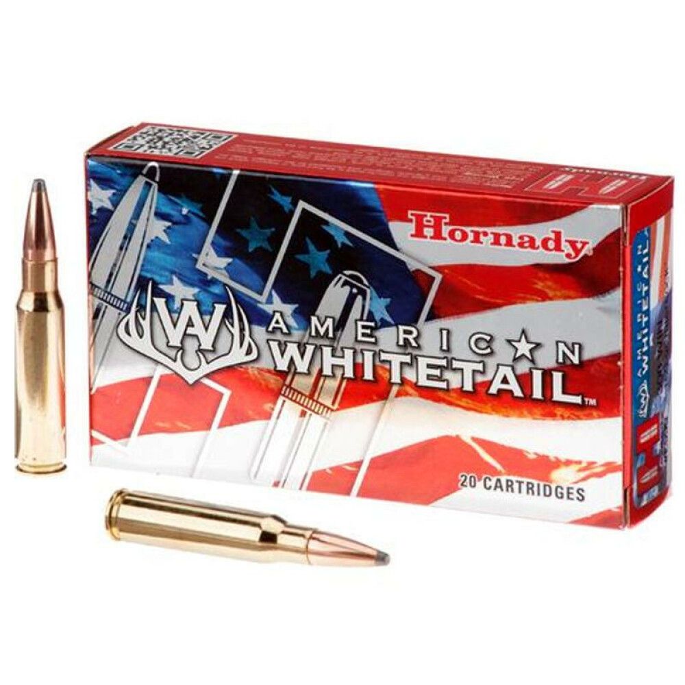 Hornady American Whitetail Rifle Ammunition .308 Win 165 gr. SP 2700 fps 20/ct, 090255809046, 80904