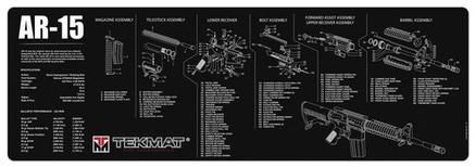 TekMat 12x36 Gun Cleaning Mat - AR-15 Black, 612409971401, TEK-R36-AR15