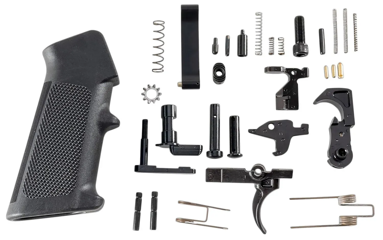 Anderson AR-15 Standard Complete Lower Parts Kit Black Grip, 640901516448, G2-K421-D000-0P