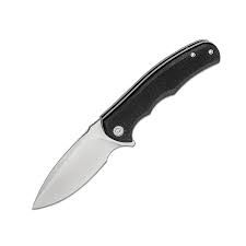 CIVIVI Knives Mini Praxis Flipper Knife 2.98&quot; D2 Satin Drop Point Blade, Black G10 Handles, 763416243521, C18026C2