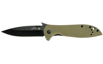 Kershaw CQC-4K Brown Folding Knife - 3.25&quot; Plain Black Spear Point Blade, 087171037592, 6054BRNBLK