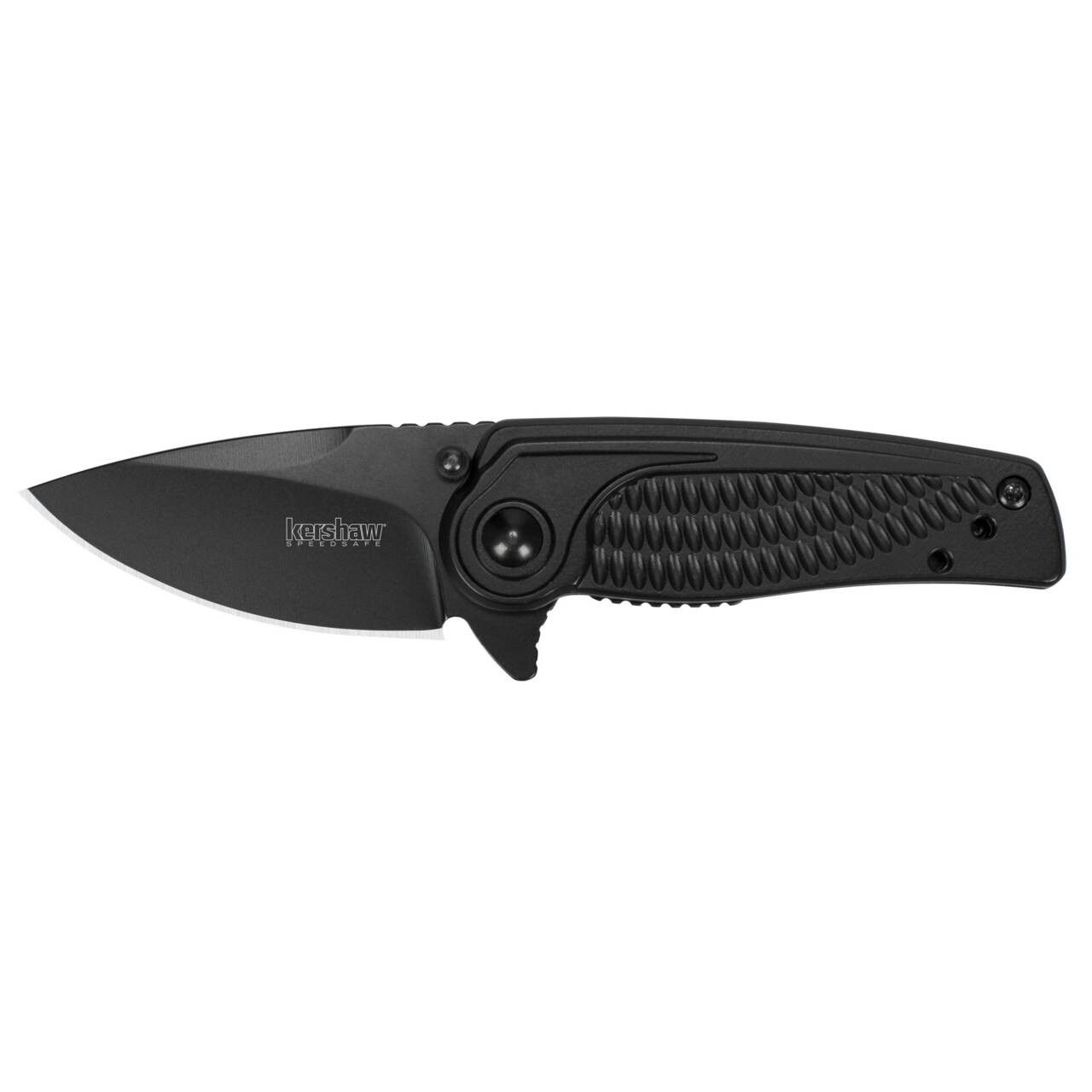 Kershaw Spoke 2&quot; Plain Assist Black-Oxide, 087171044446, 1313BLK