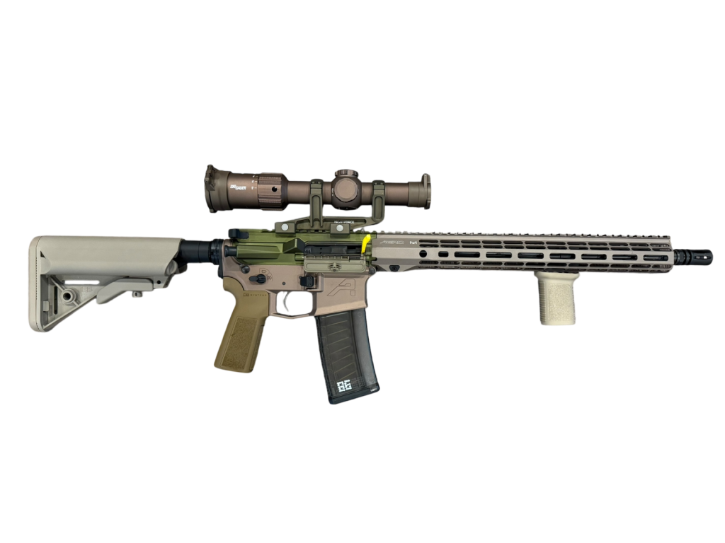 *USED* AERO M4E1 AR15 16&quot; 5.56 RIFLE, KODIAK/ODG ANO,  W/ 1 MAG, SIG TANGO 1-6 SCOPE, NF 1.93 MOUNT