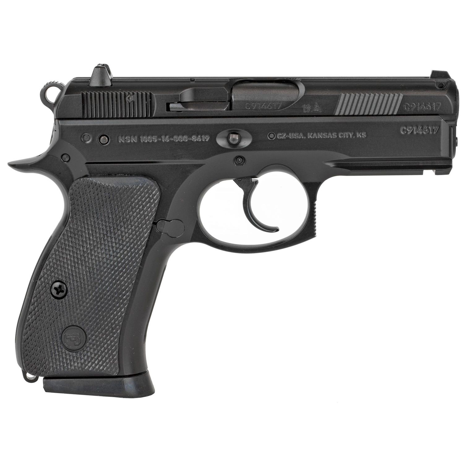 CZ-USA P-01 Compact 3.75&quot; 9mm Pistol 2/15rd, BLK, 806703911991, 91199