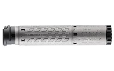 B&amp;T USA, SQD-M 45 ACP Suppressor, Tri-Lug Mount, Titanium, Gray