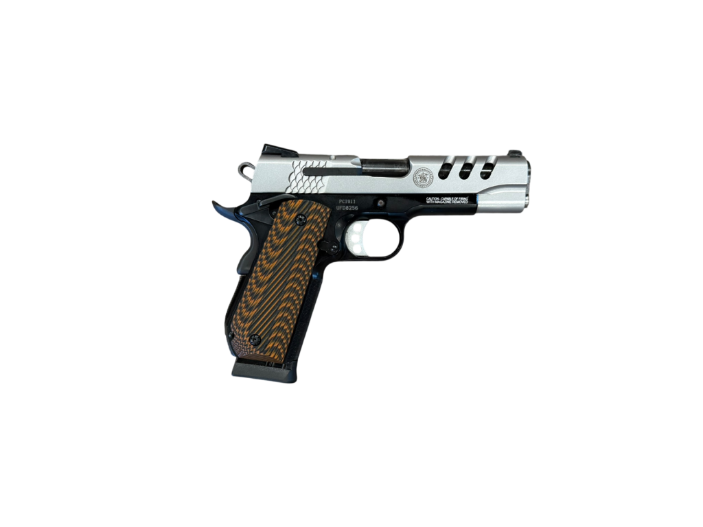 *USED* SMITH &amp; WESSON PC1911 PERF. CENT., 4.25&quot; BBL, .45 ACP PISTOL, W/1 MAG, BLK/STLS