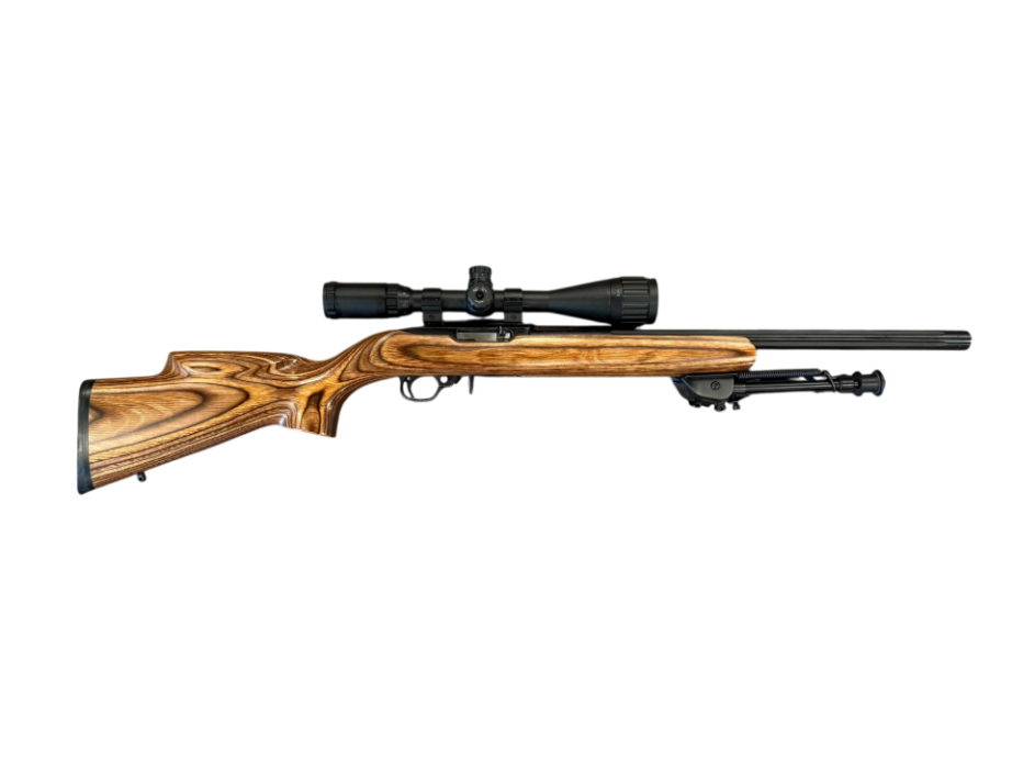 *USED* RUGER 10/22 CARBINE 20&quot; 22LR RIFLE, WOOD/BLK, W/ 1 MAG, SCOPE