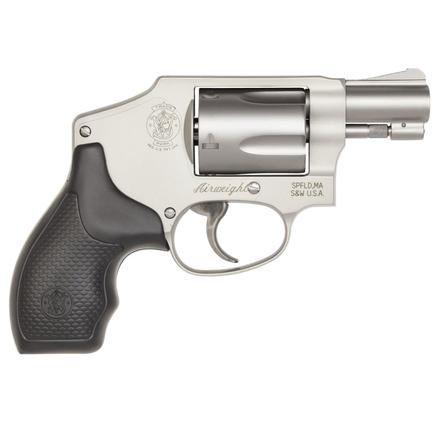Smith &amp; Wesson, Model 642, Double Action Only, Metal Frame Revolver, J-Frame, 38 Special +P, 1.875&quot; Barrel, Aluminum Alloy, Matte Finish, Silver, Rubber Grip, Fixed Sights, 5 Rounds, No Internal Lock 