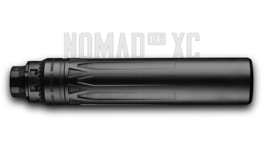 Dead Air Nomad LTI XC Suppressor, Xeno, BLK CERA, 810128162388, NOMAD LTI XC XENO BLK