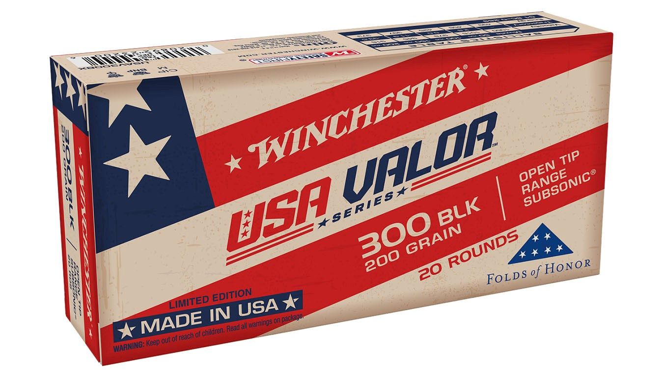 Winchester USA VALOR Brass .300 AAC Blackout 200 Grain 20-Rounds OTFMJ, 020892232006, USAV300BX