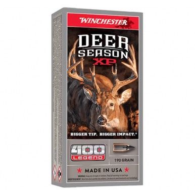 Winchester Deer Season XP Rifle Ammunition .400 Legend 190gr PT 20/ct, 020892232341, X400DS