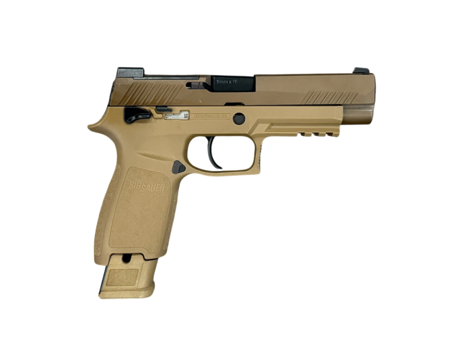 *USED* SIG SAUER P320 M17 4.5&quot; 9MM PISTOL, FDE, W/ 2 MAGS, ORIGINAL CASE