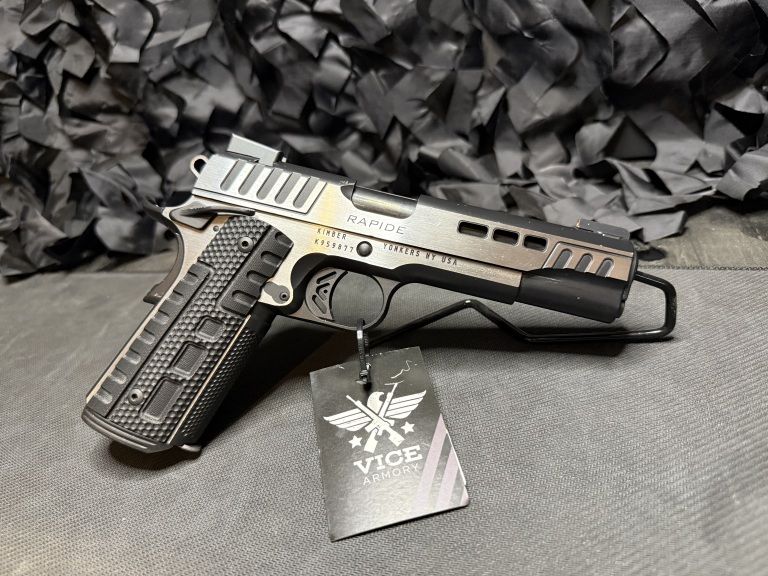 *USED* KIMBER RAPIDE 5" 45ACP PISTOL, BLK/SLV, W/ 4 MAGS