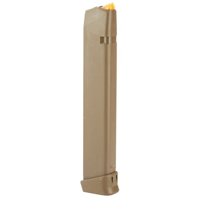 GLOCK 9MM Magazine, 33RD, FDE, Fits Double Stack 9MM Glock Pistols, 764503027390, 47463