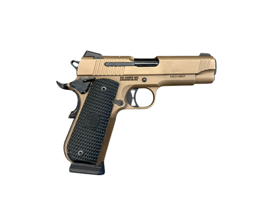 *USED* SIG SAUER 1911 4.25" 45ACP PISTOL, BRNZ/BLK, W/ 2 MAGS, NO BOX