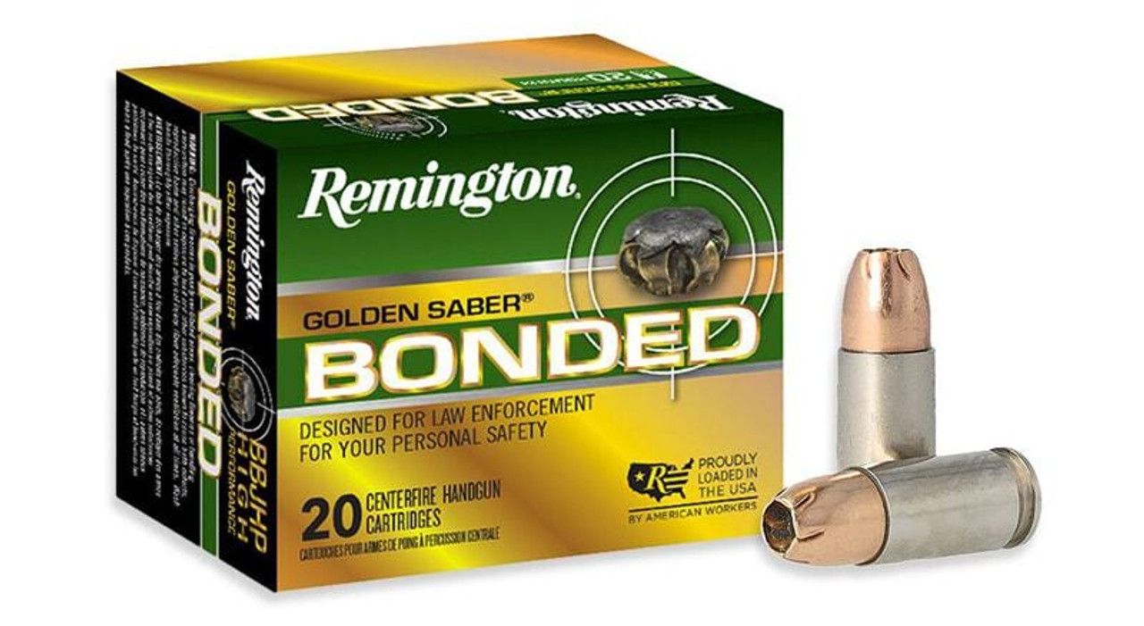 REMINGTON Golden Saber 9mm 124gr+P Bonded JHP 20RD/Box, 047700494500, 29341