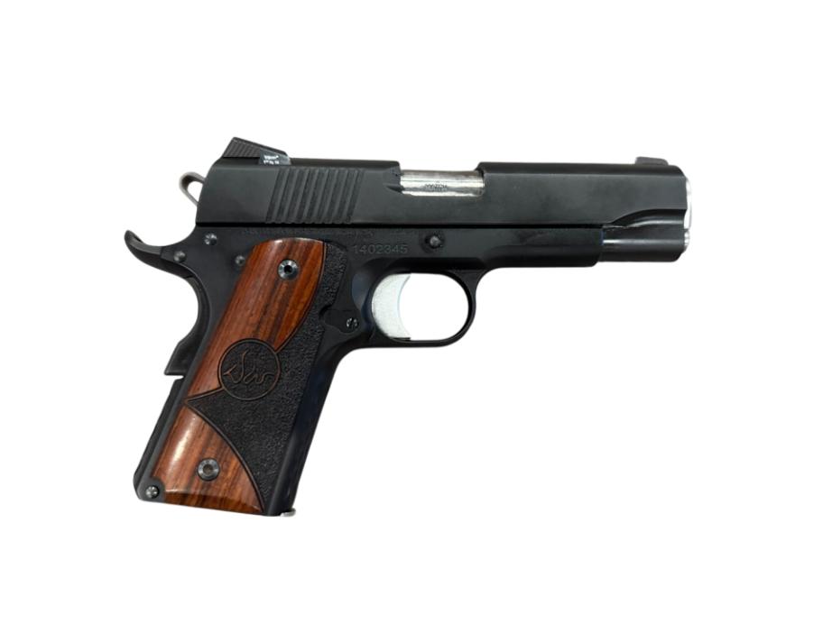 *USED* DAN WESSON CCO 4.25" 1911 45ACP PISTOL, BLK/WOOD, W/ 2 MAGS, ORIGINAL SOFT CASE