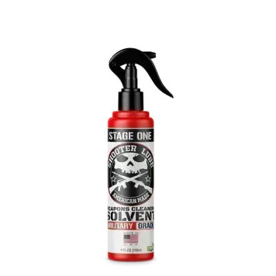 SHOOTER LUBE MILITARY GRADE WEAPONS CLEANING SOLVENT 4OZ.
