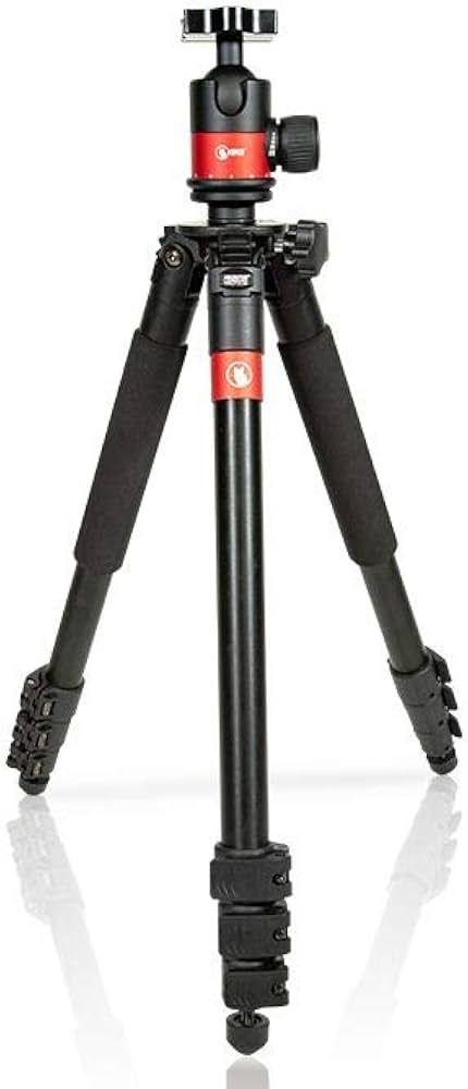 PREDATOR TACTICS DEADEYE RIFLE TRIPOD SYSTEM, MATTE BLACK/RED ALUMINUM FINISH