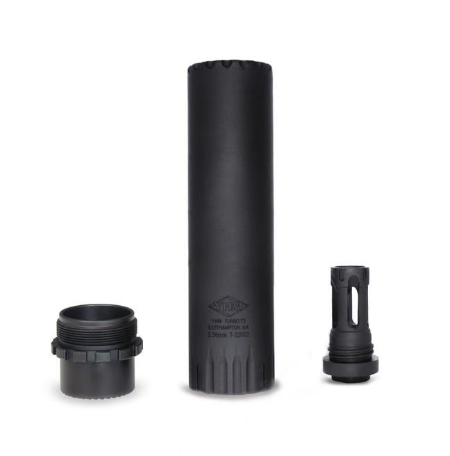 YHM TURBO T3 5.56 SUPPRESSOR W/ MUZZLE BRAKE