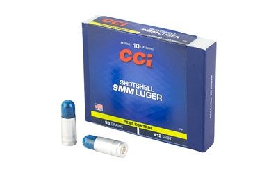 CCI 9MM Shotshell, 53GR #12 Shot, 10RD/BX, CCI3790, LA00356
