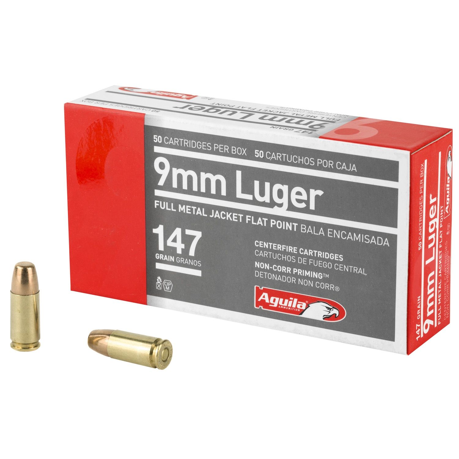 AGUILA 9MM, 147GR FMJ, 50RD/BX, 640420003276, 1E097719