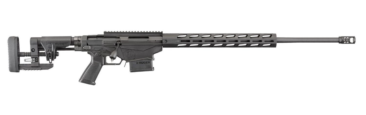Ruger Precision Bolt-Action 6.5CM, 24" Cold Hammer Forged Barrel, Threaded, M-LOK, 10rd Mag, Ano BLK
