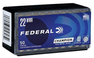 Federal .22 Magnum Ammunition 50 Rounds Target FMJ 40 Grains 029465056032 737
