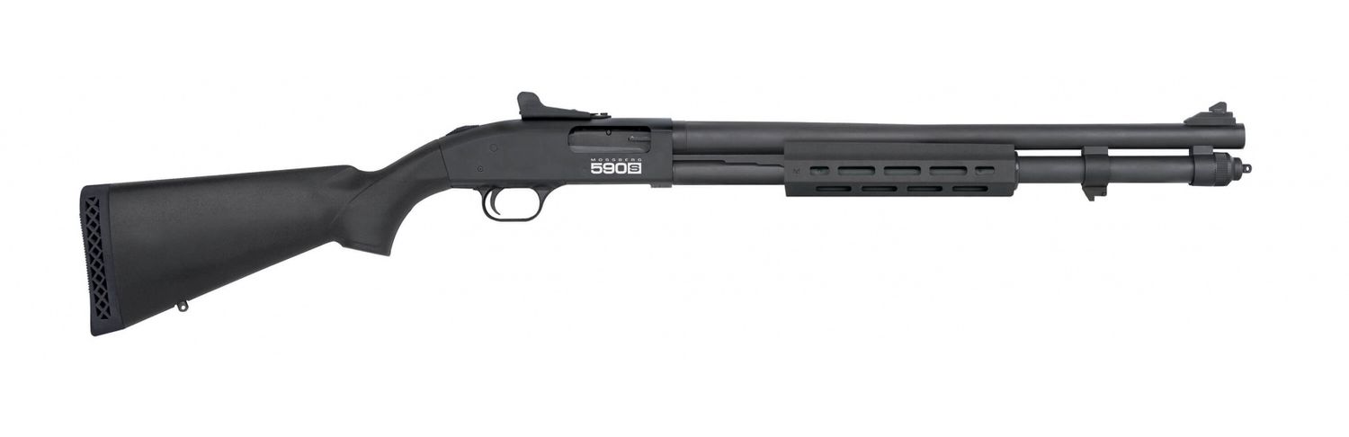 MOSSBERG 590S 12GA 20" 9RD 1.75"-3" M-LOK BLUED/SYN, 015813516020, 51602