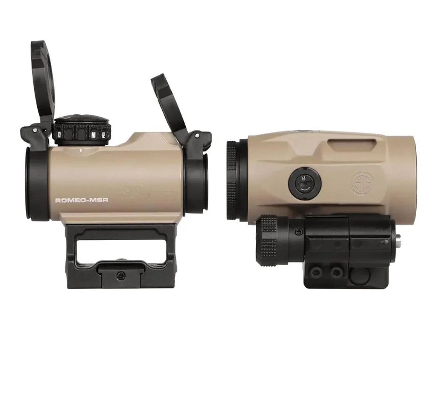 Sig Sauer Romeo and Juliet Combo Kit 1x20mm 2 MOA Red Dot 3X Flip-to-Side Magnifier Absolute Co-Witness FDE, 798681653577, SORJ72011
