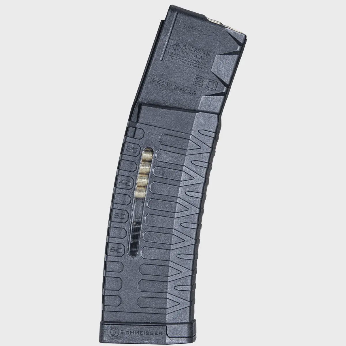 ATI MAGAZINE AR-15 5.56MM/.223 S60 SCHMEISSER WINDOW 60RD BLK, 4251366501809,ATIM556S60WMLE, LA00457