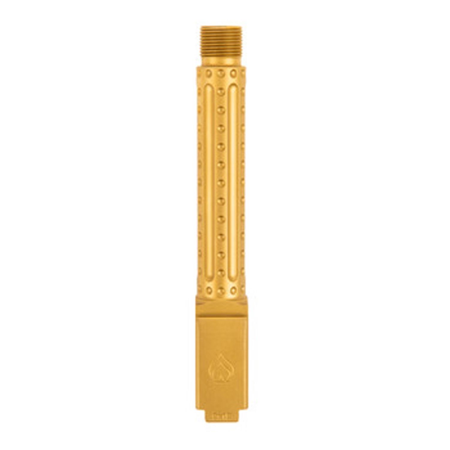 B.A. Barrel For Glock 19 Gen3-5 1/2x28" Threaded PVD Gold Bomber Fluted Premium Series, BAPSG195T2G-BAMD100047, BAPSG195T2G, 819747026163