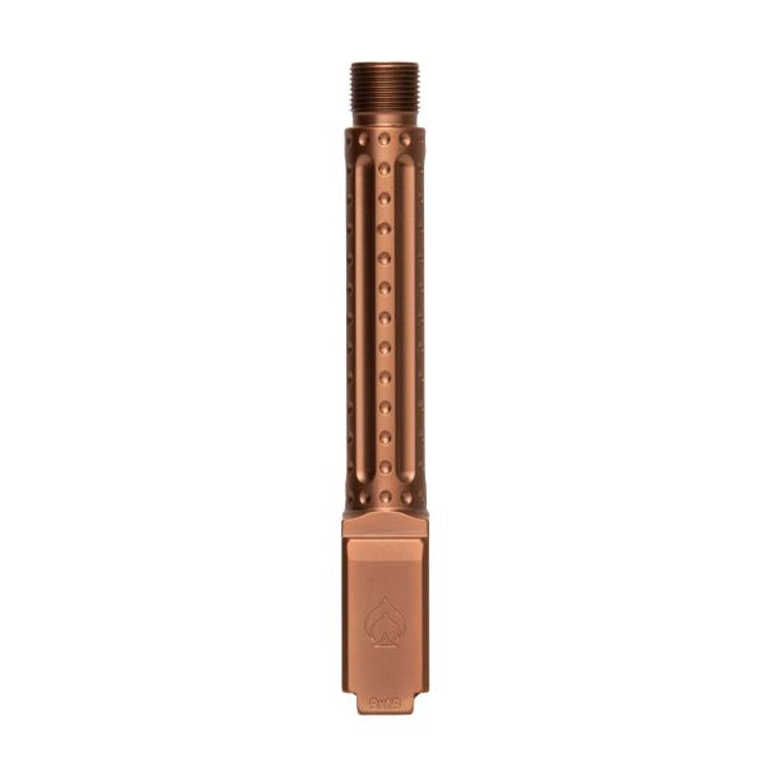 B.A. Barrel For Glock 19 Gen 3-5 1/2x28" Threaded PVD Copper Bomber Fluted Premium Series, BAPSG195T2R-BAMD100042, BAPSG195T2R