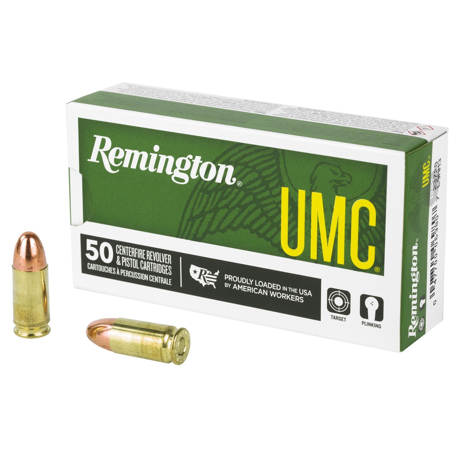 REMINGTON 9MM UMC, 115GR FMJ, 50RD/BX,  047700069807, 23728