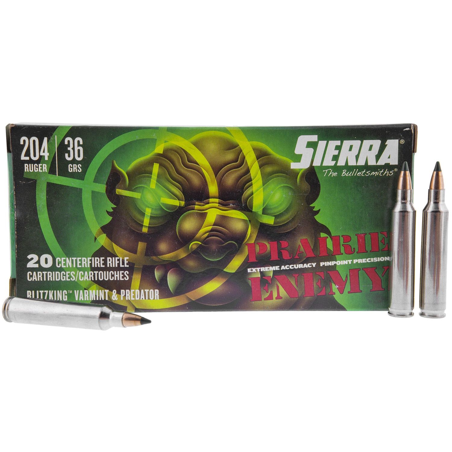 Sierra Ammo 204 Ruger 36 GR BlitzKing 20 rounds, 604544658941, A1036--11