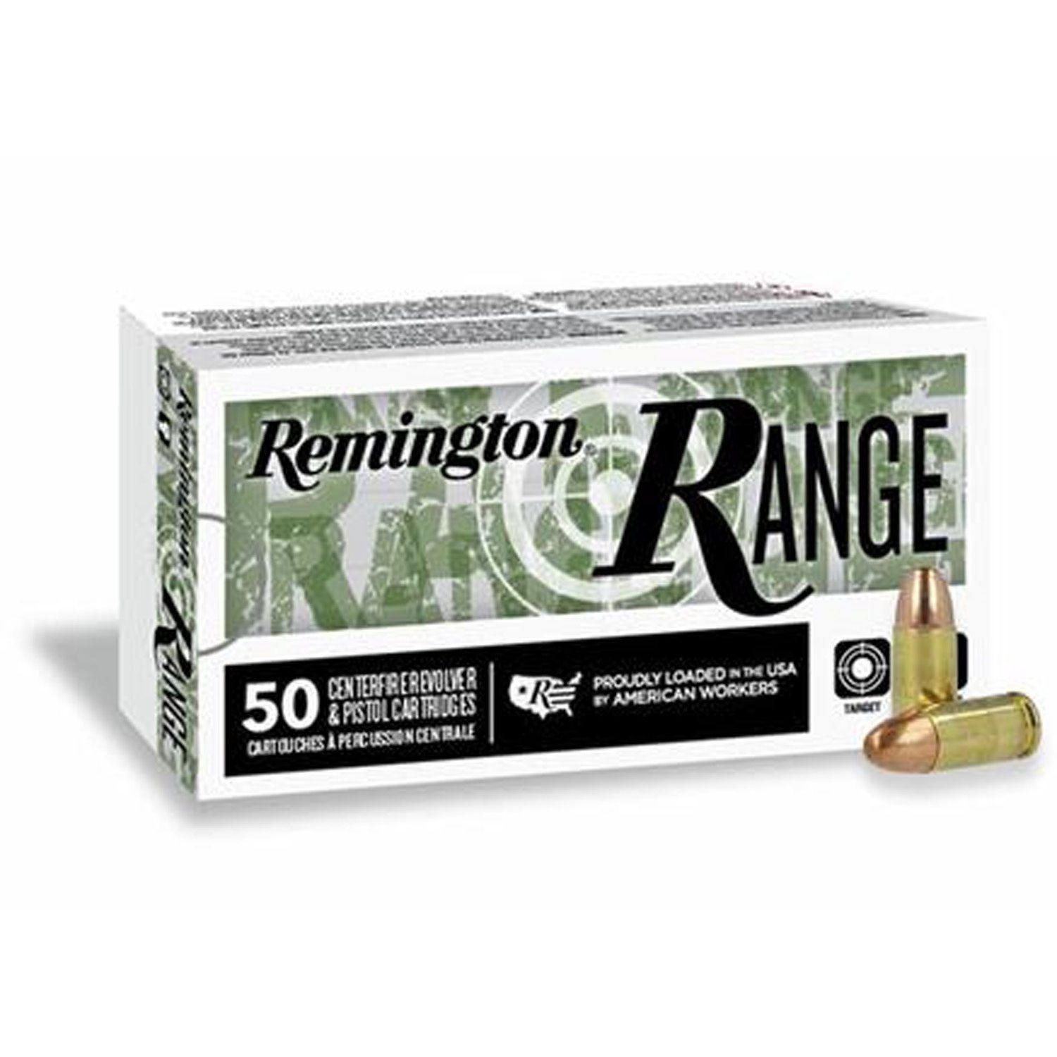 Remington Range Handgun Ammo 9mm Luger 115 gr FMJ 1145 fps 50/ct, 047700661209, R27778