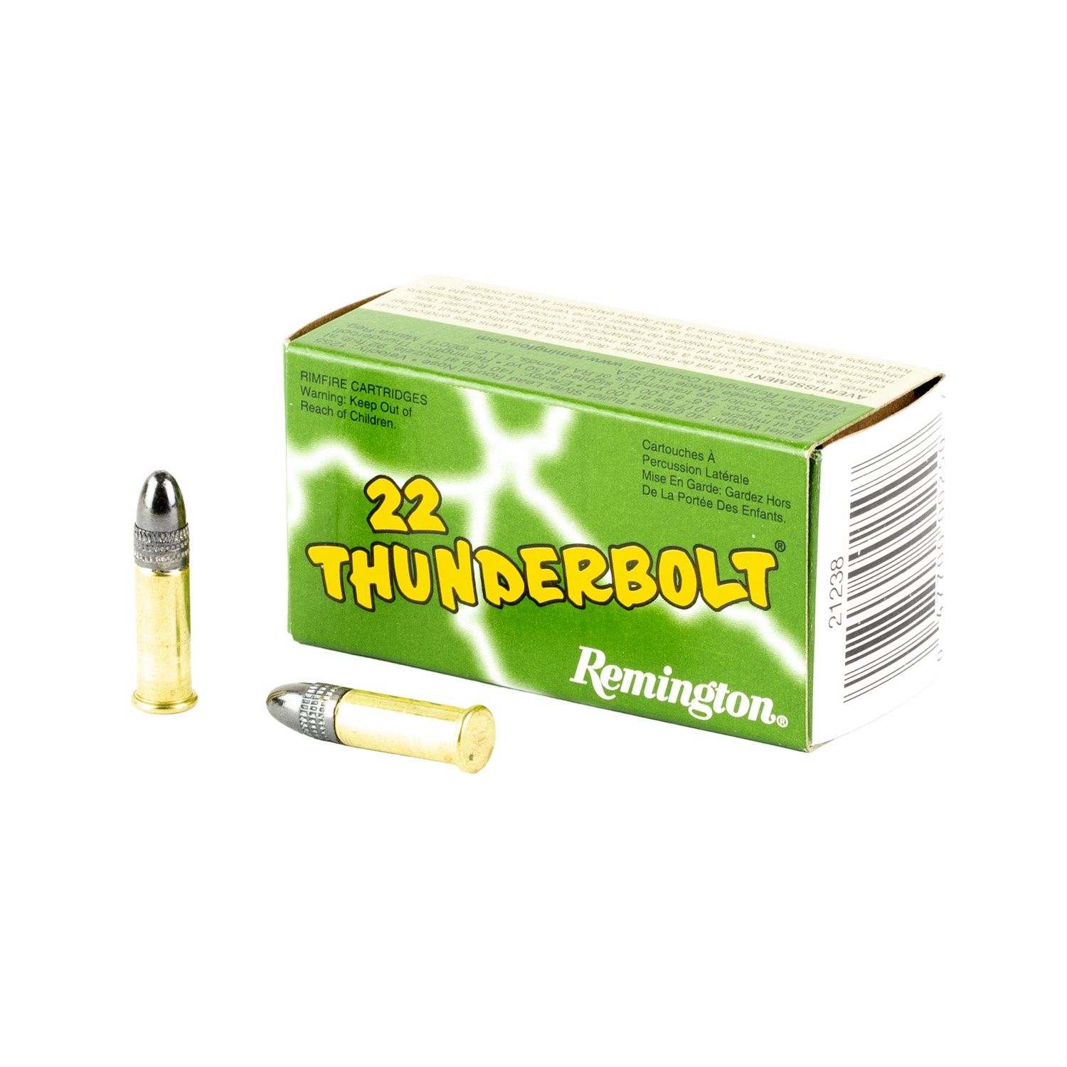REMINGTON .22LR THUNDERBOLT, 40GR LRN, 50RD/BX, 047700002507, TB22A, LA00262