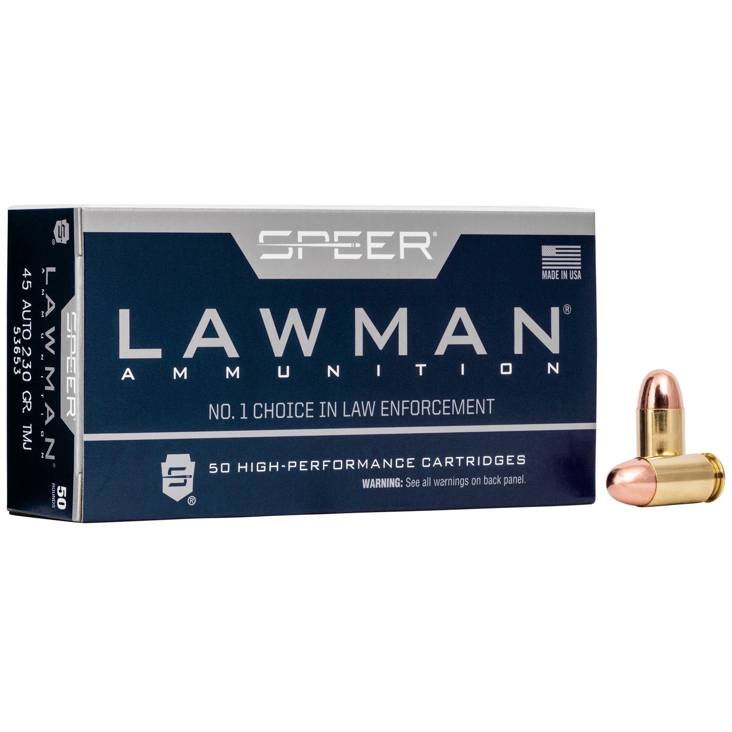 Speer Lawman .45ACP 230G TMJ 50RD BOX, 076683536532, 53653