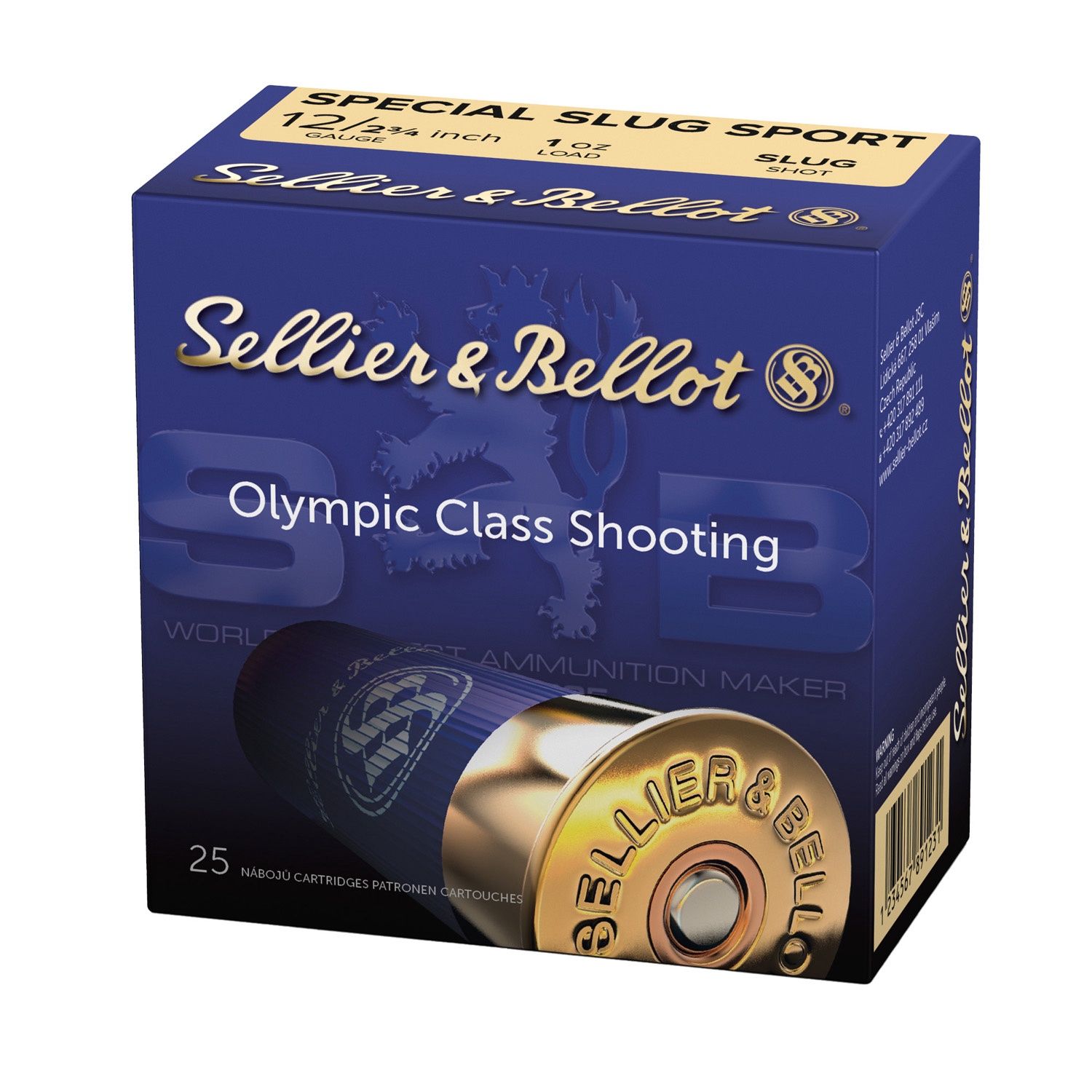 S&amp;B 12GA Slug, 2.75" 1OZ, 25RD/BX, 754908550050, V051962U