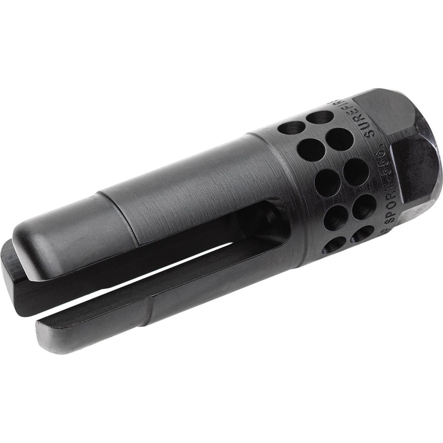 SureFire Warcomp Sport Flash Hider 7.62/.308 cal 5/8-24 Thread Black Stand Alone, 084871332187, WARCOMP-SPORT-762-5/8-24