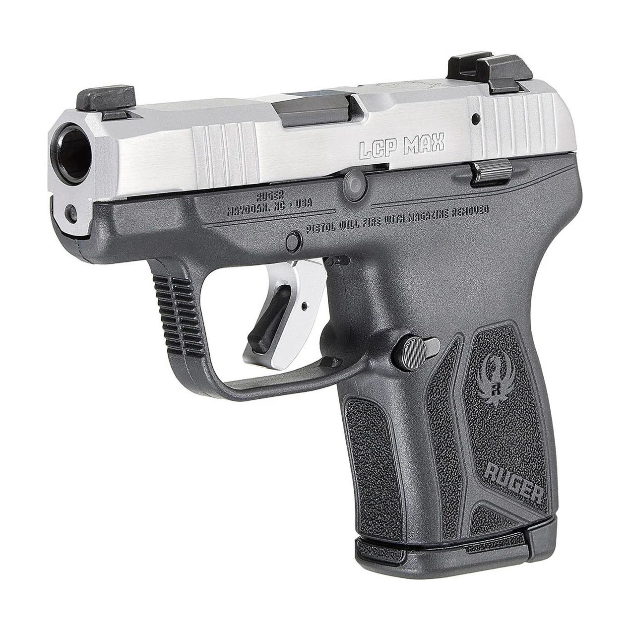 Ruger LCP MAX 2.8" .380ACP Pistol, 1/10rd, 75th Anniv., BLK/SLV, 736676137756, 13775