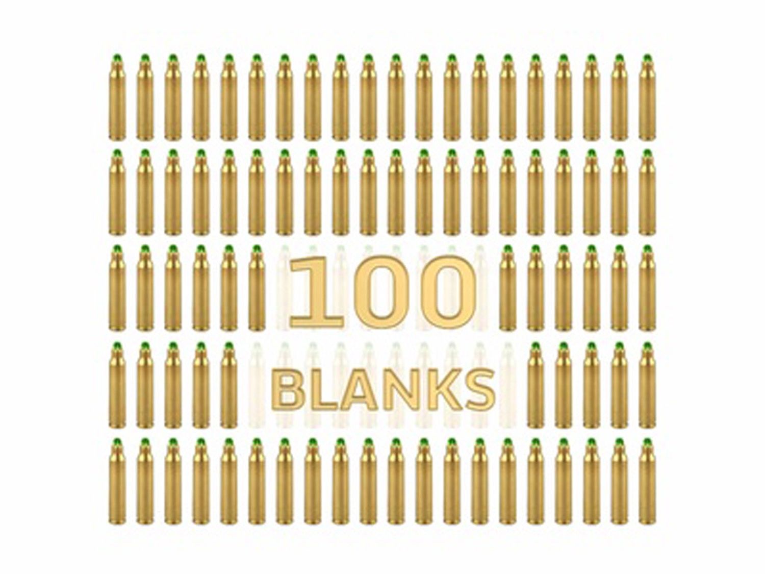 F5 MFG M200 Mil Spec 5.56 Blanks - 100 Cartridges, 795847770123, 	F5-M200-100