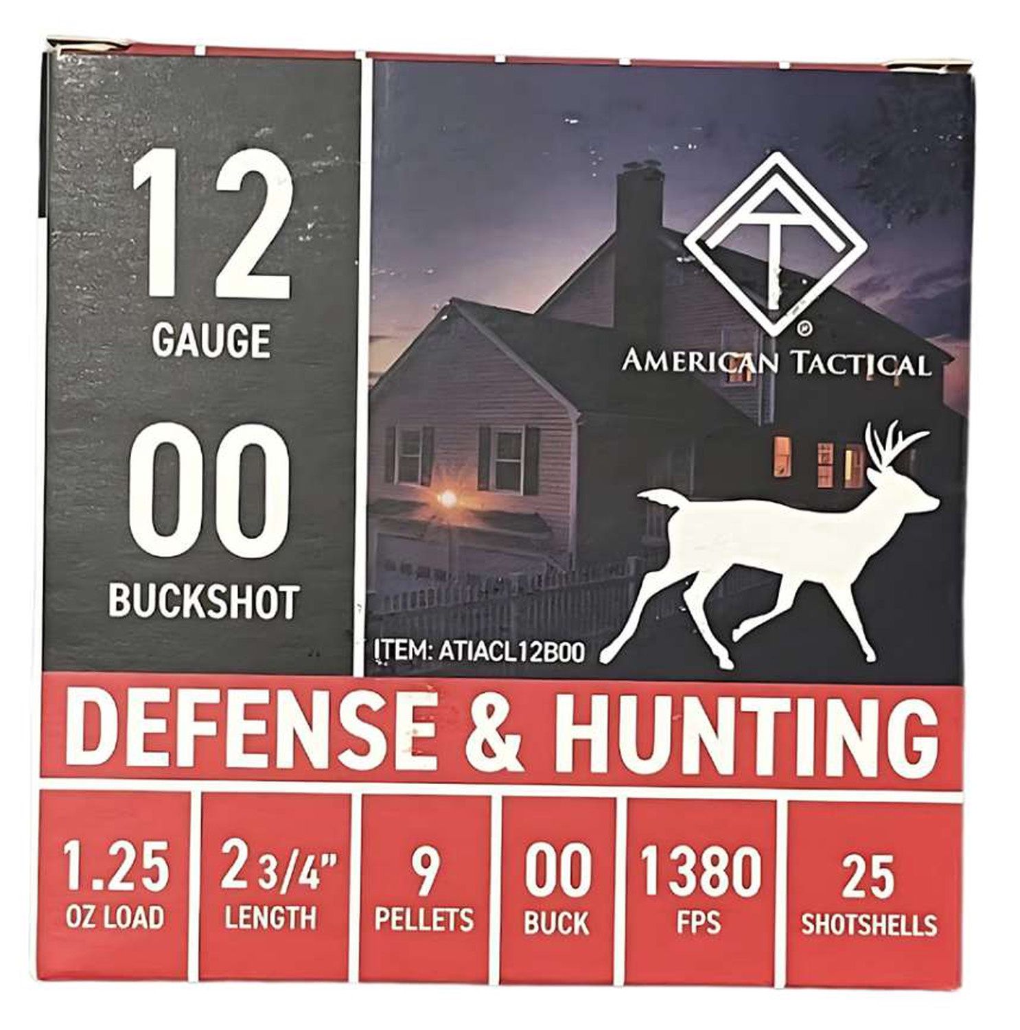 ATI 12GA, 2.75" 9P 00BK, 25RD/BX, ATIACL12B00