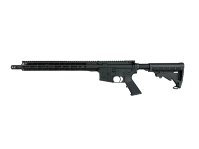 AERO/B.A. AR15 16" 5.56 MID GOV, 15" R-ONE, M4 STOCK, A2 GRIP, BLK ANO, RB028